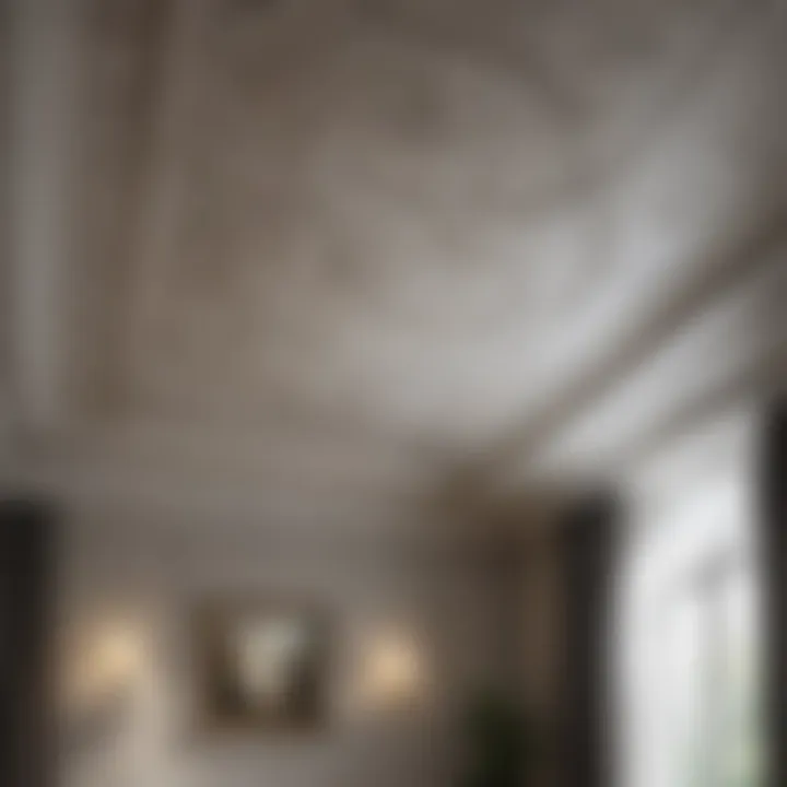 Beautifully painted textured ceiling