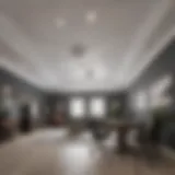 Well-prepared workspace for ceiling painting