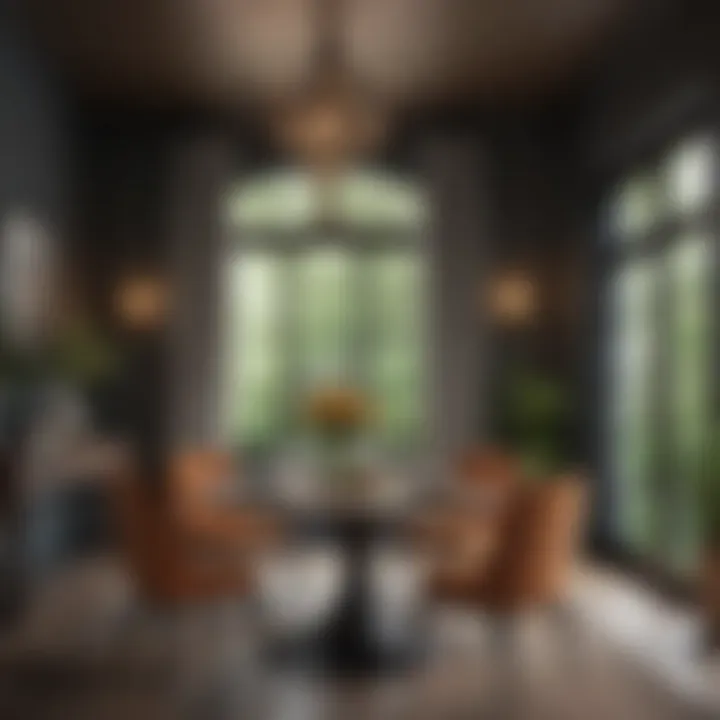 A vibrant and inviting dining area with unique decor features