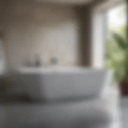 Acrylic bathtub showcasing a modern design