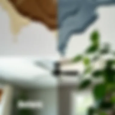 Before and after repair of a ceiling