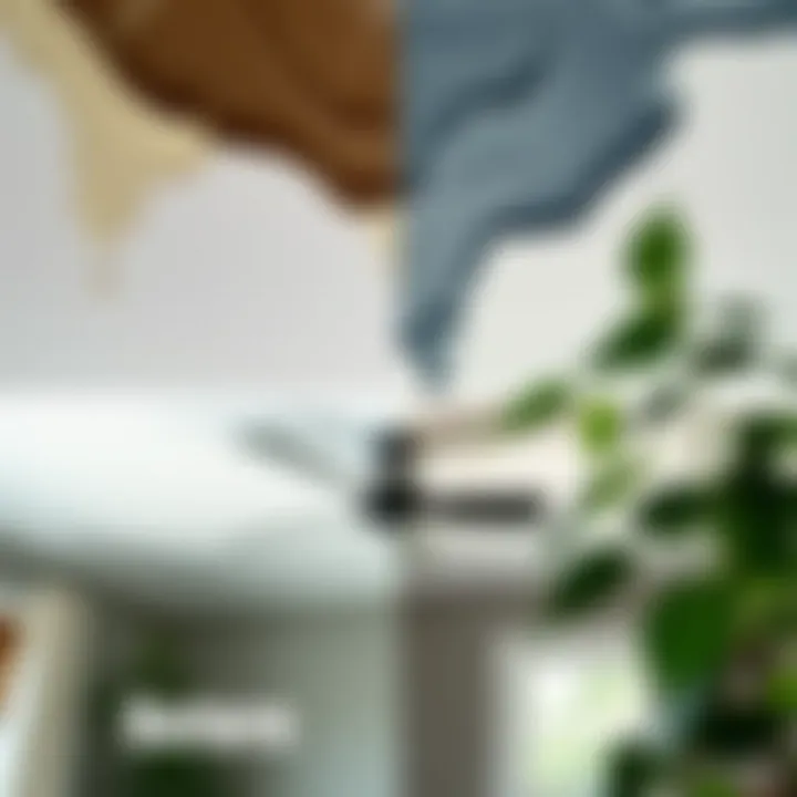 Before and after repair of a ceiling