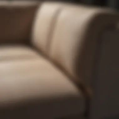 Close-up view of high-quality fabric used in couches