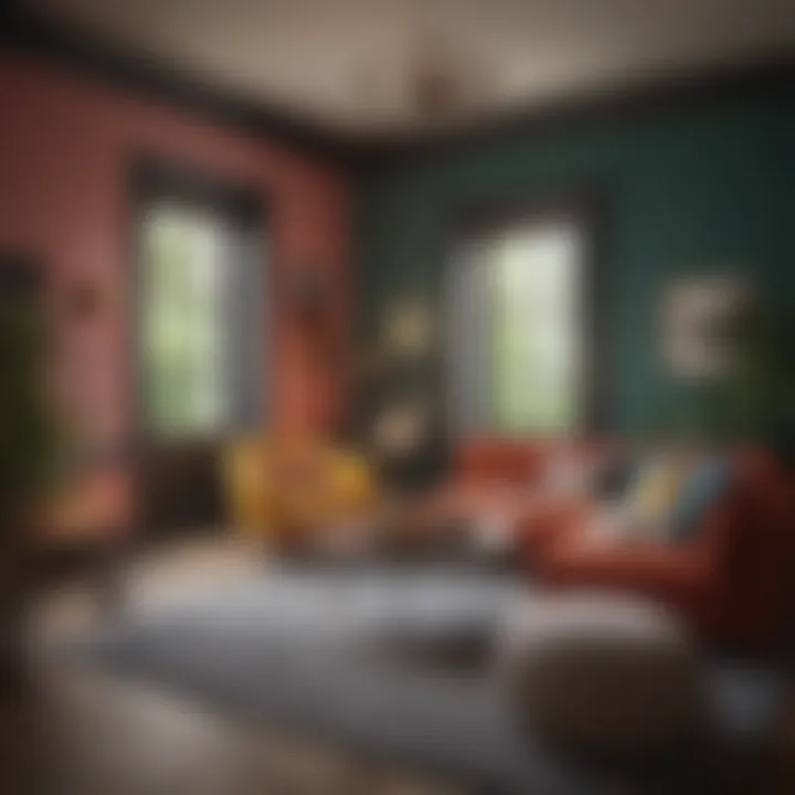 Stylish room showcasing smart use of colors