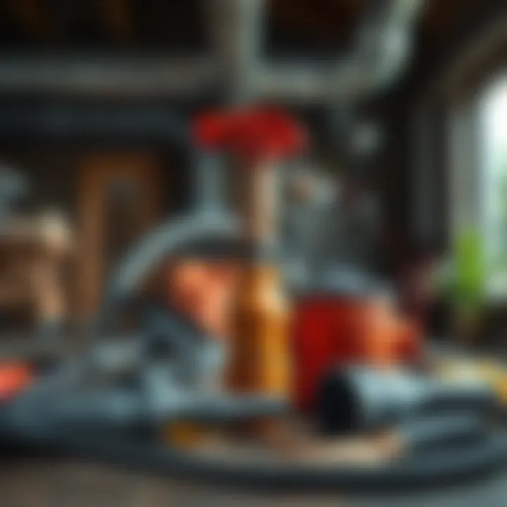 Visual representation of tools for air duct cleaning