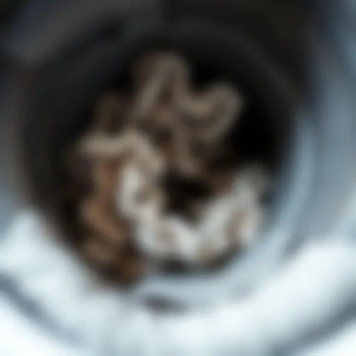 Image depicting lint accumulation in a dryer duct