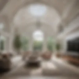Elegant vaulted ceiling design in a modern living room