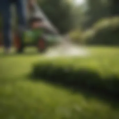 Applying Weed Killer to Lawn Close-up of weed killer being applied to lawn