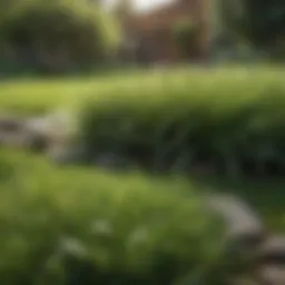 Lush green lawn showcasing various grass types