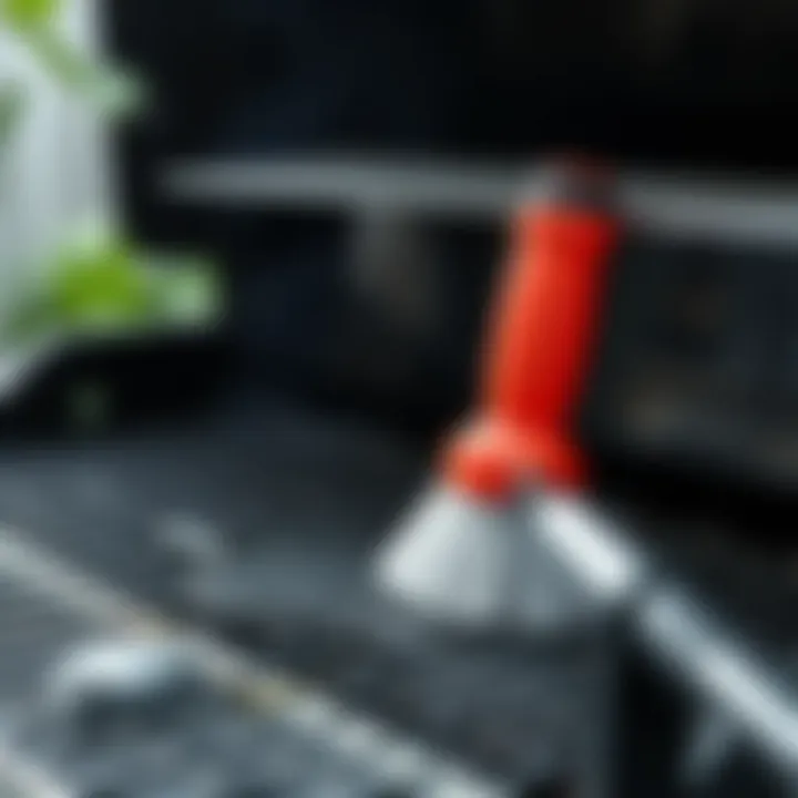 A clean grill surface after using a BBQ steam cleaner brush, demonstrating effectiveness