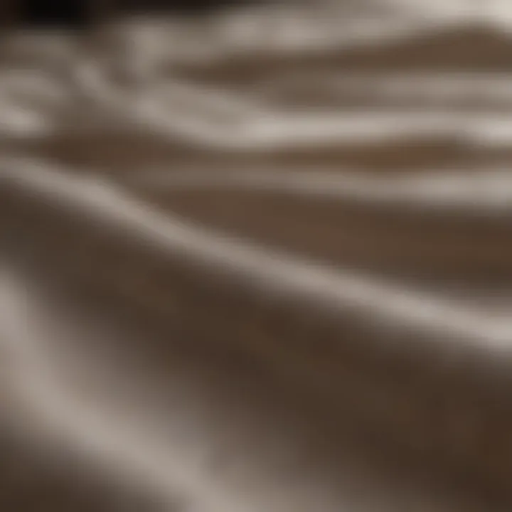 Close-up of fabric texture on a high-quality comforter