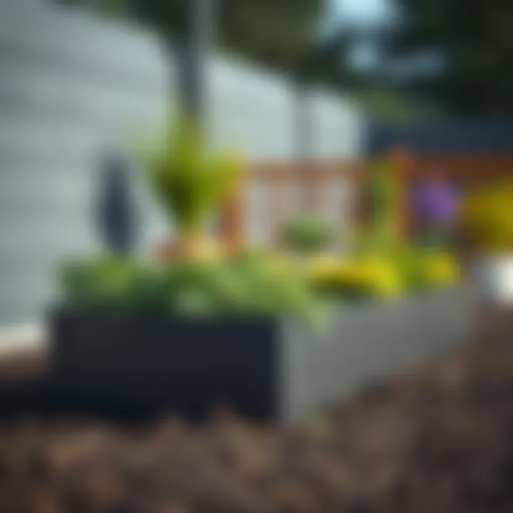 Durable metal raised vegetable bed showcasing modern design