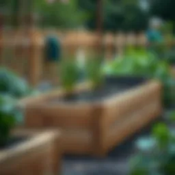 Wooden raised vegetable bed crafted with precision
