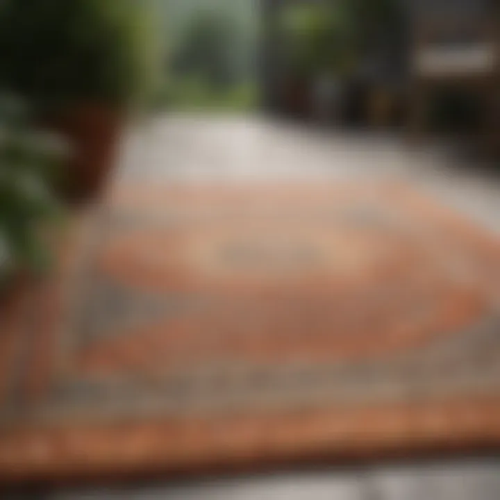 Durable outdoor rug designed for weather resistance