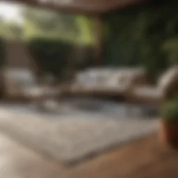 Elegant outdoor rug enhancing patio aesthetics