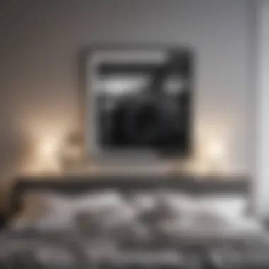 Stylish Monochromatic Photograph Arrangement Stylish arrangement of monochromatic photographs on a wall