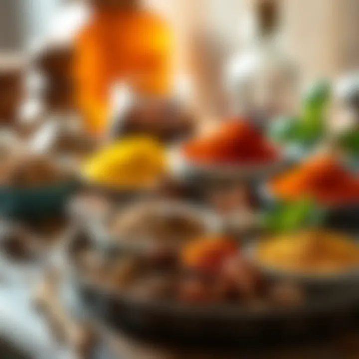 An elegant arrangement of essential spices for culinary delight