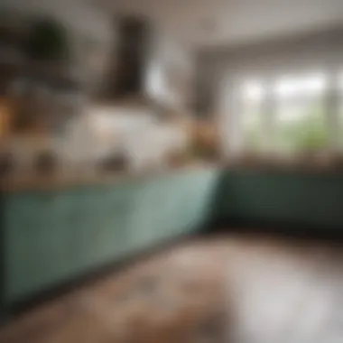 Transformed Kitchen Aesthetics Beautifully transformed kitchen with painted tiles