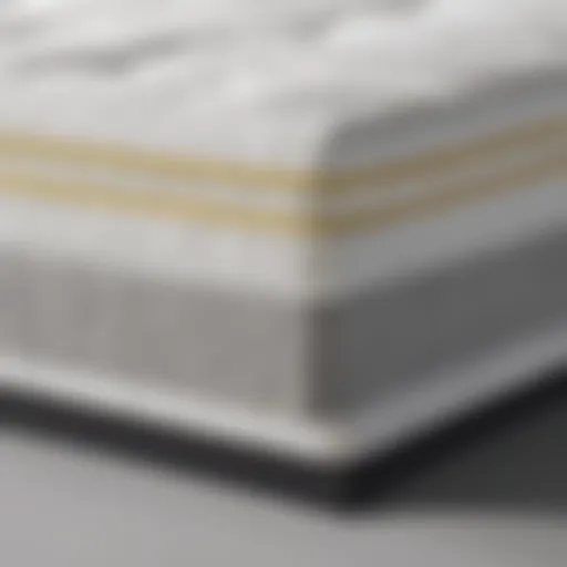 Detailed view of the Casper Hybrid Full Mattress showcasing its unique layered construction
