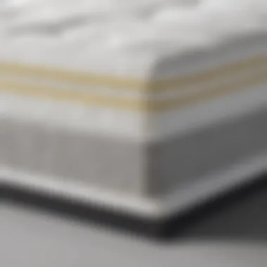 Layered Construction of the Casper Hybrid Full Mattress Detailed view of the Casper Hybrid Full Mattress showcasing its unique layered construction