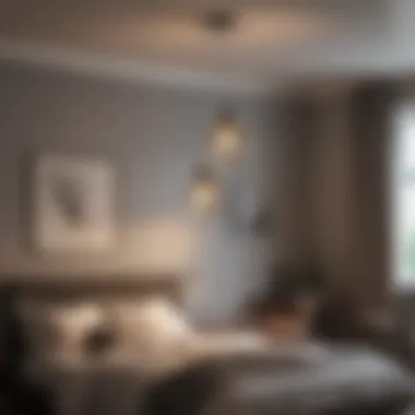 Stylish pendant lights illuminating a cozy bedroom
