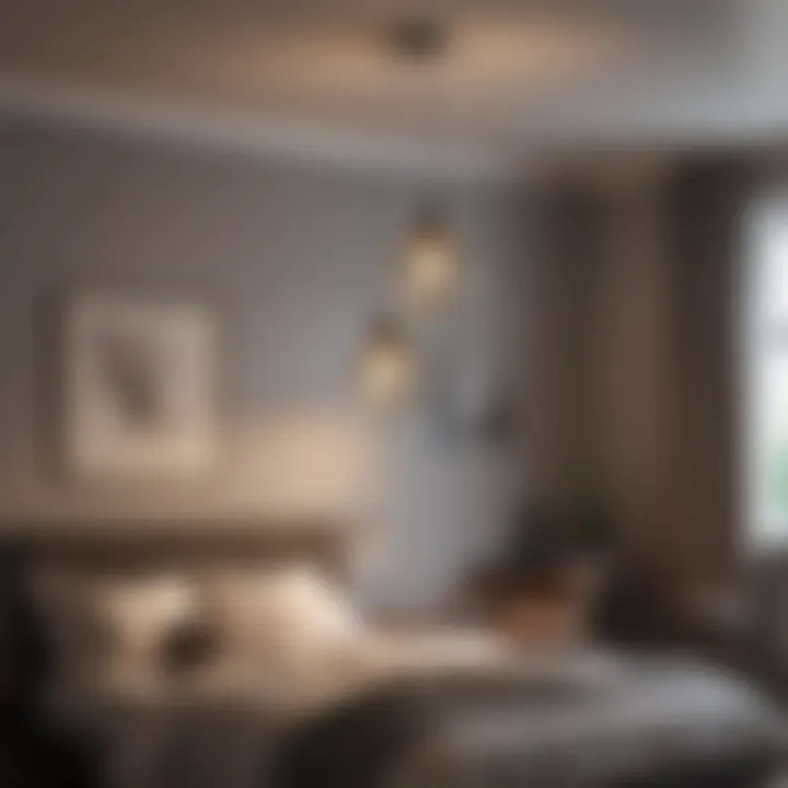 Stylish pendant lights illuminating a cozy bedroom