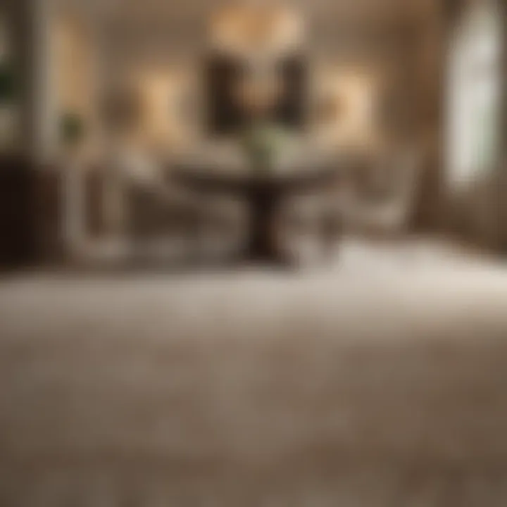 Elegant neutral-toned carpet complementing decor