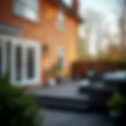 Elegant color combinations for deck and brick house