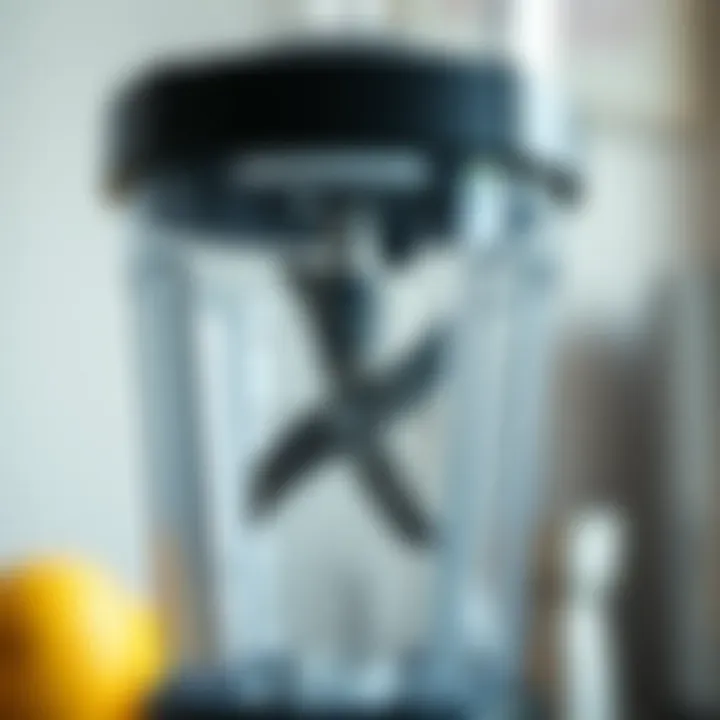 Efficient Blade Design for Blending A close-up of a blender's blade design, emphasizing its efficiency in blending