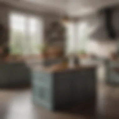 Vintage Inspirations for Modern Spaces Stylish kitchen island with vintage fixtures