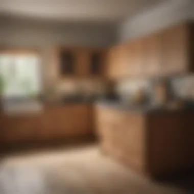 The Charm of Wooden Cabinetry Warm wooden cabinetry in a spacious kitchen