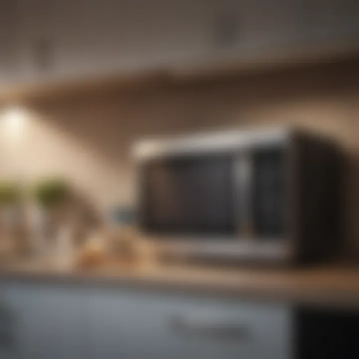 A gleaming microwave after cleaning, reflecting cleanliness.