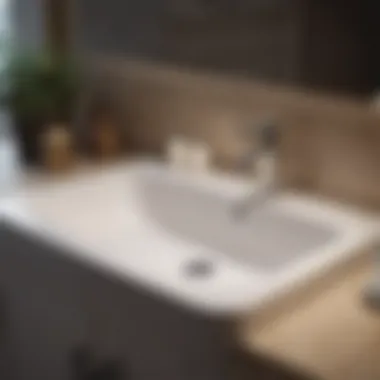 Restored Appearance of White Ceramic Sink A pristine white ceramic sink after cleaning