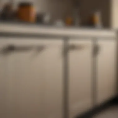 Close-up of greasy cupboard surfaces