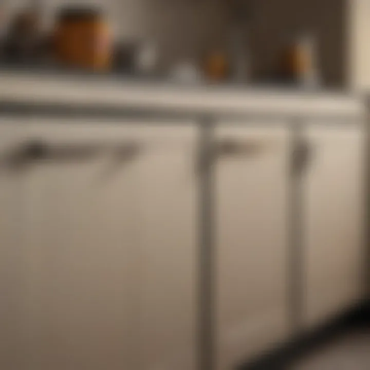 Close-up of greasy cupboard surfaces