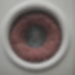 Close-up of lint buildup in dryer vent