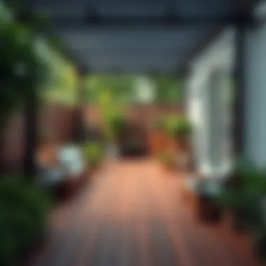 Aesthetic Appeal of a Well-Maintained Patio Beautifully maintained wooden patio with lush greenery