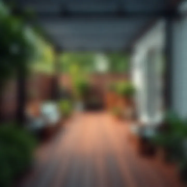 Aesthetic Appeal of a Well-Maintained Patio Beautifully maintained wooden patio with lush greenery