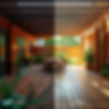 Transformative Results of Proper Cleaning Before and after of a wooden patio cleaning