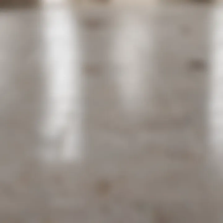 Close-up view of a pristine tile floor after cleaning