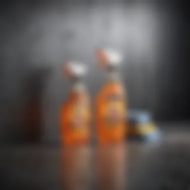 Essential Supplies for Wall Cleaning Various cleaning supplies arranged on a surface