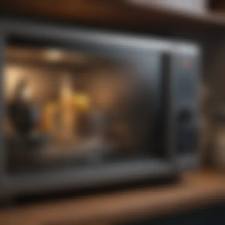 Tools and supplies for microwave cleaning arranged neatly