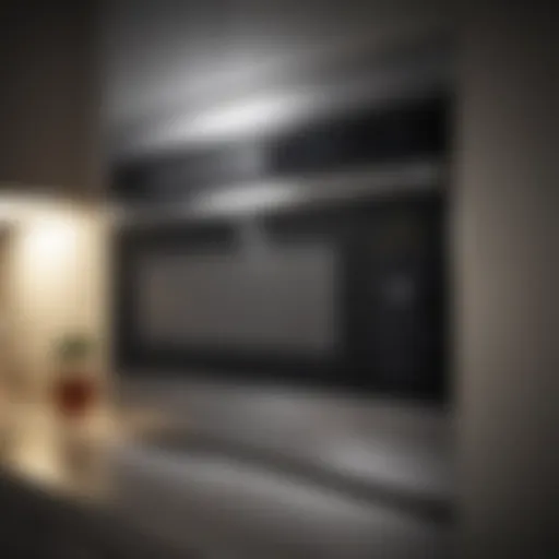 Inside a clean microwave showing sparkling surfaces