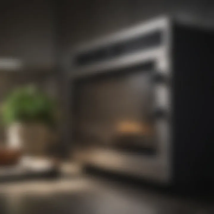 A person using a natural cleaning solution in the microwave