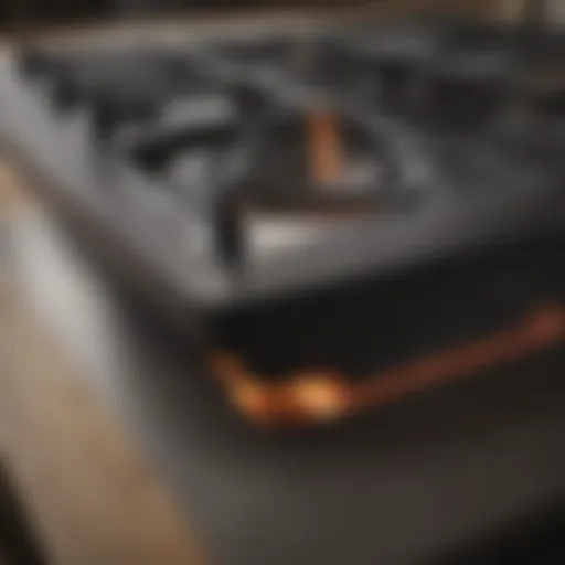 Close-up view of a clean stove vent showcasing its functionality.