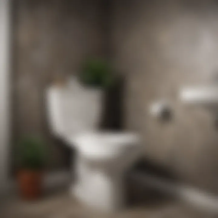 Clogged toilet before treatment