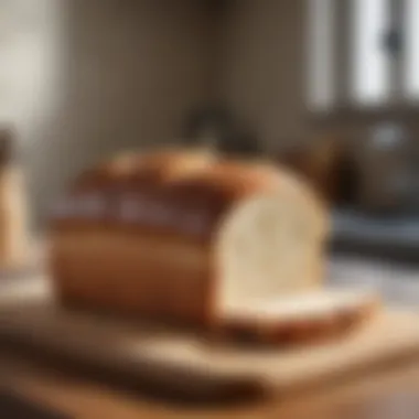 Sliced fresh bread made with the Breville Bread Machine on a wooden board