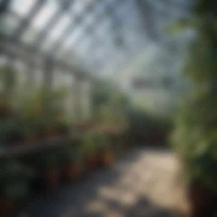 Organized greenhouse interior