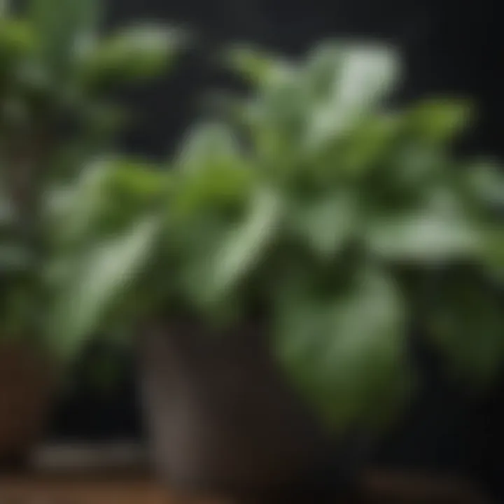 Close-up of a thriving pothos plant showcasing lush green leaves