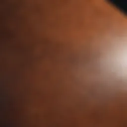 Leather surface with various stains